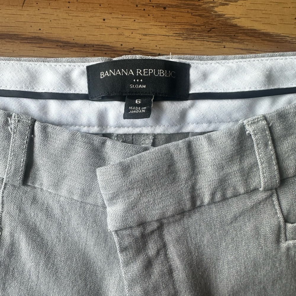 Light grey Banana Republic Sloan ankle length trousers
